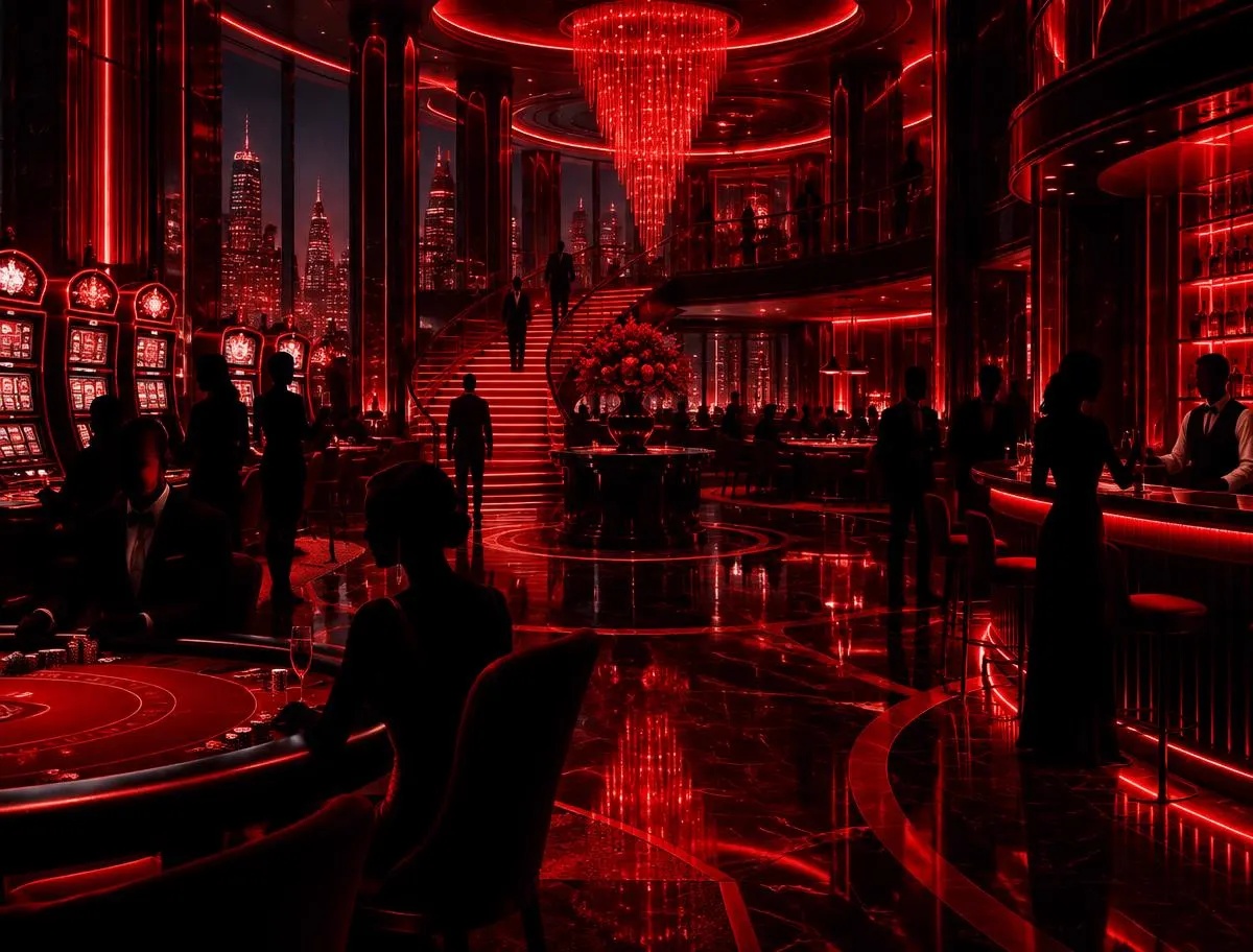 Hotel and casino interior, illustrating NoPixel V's new Pixel Hotel & Casino