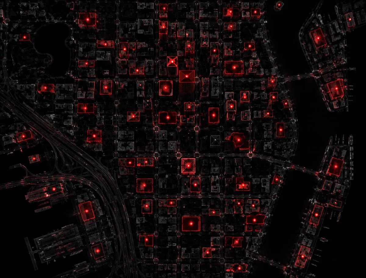 Map of ownable properties across the city